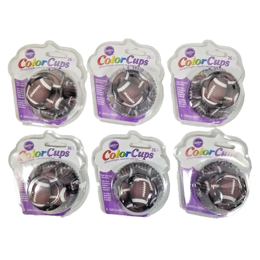 Wilton Color Cup #415-2134 2 inch Dia Baking Cups - 6 Lot X 36 each (216 Total)